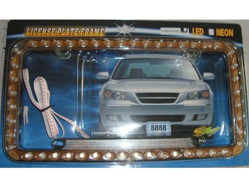 LED license frame 12V white