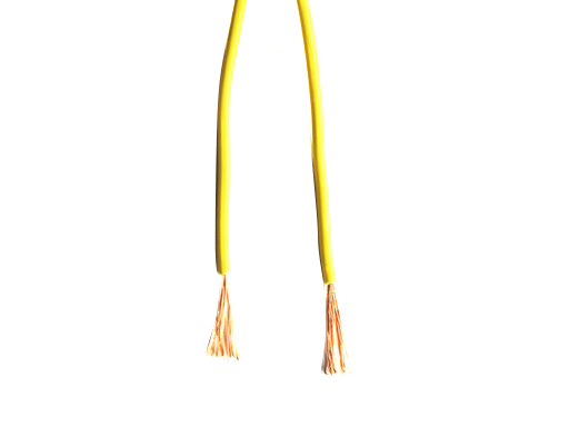 ELECTRIC WIRE AWG-16 0.25x26x3.1mm CCA YELLOW PVC 100m/roll