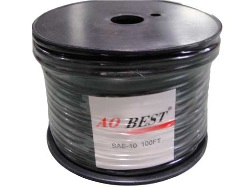 SAE-10N AWG-10 CCA-0.25X103X5.1MM COPPER COATED ALUMINUM WIRE BLACK