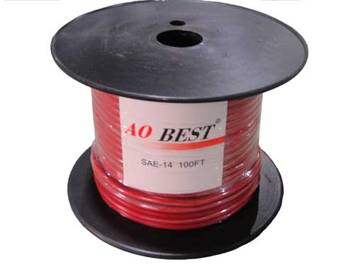 SAE-14R AWG-14 CCA-0.25X41X3.6MM COPPER COATED ALUMINUM WIRE RED