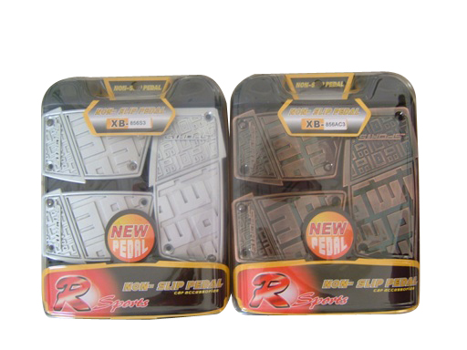 Pedal pad aluminium silver